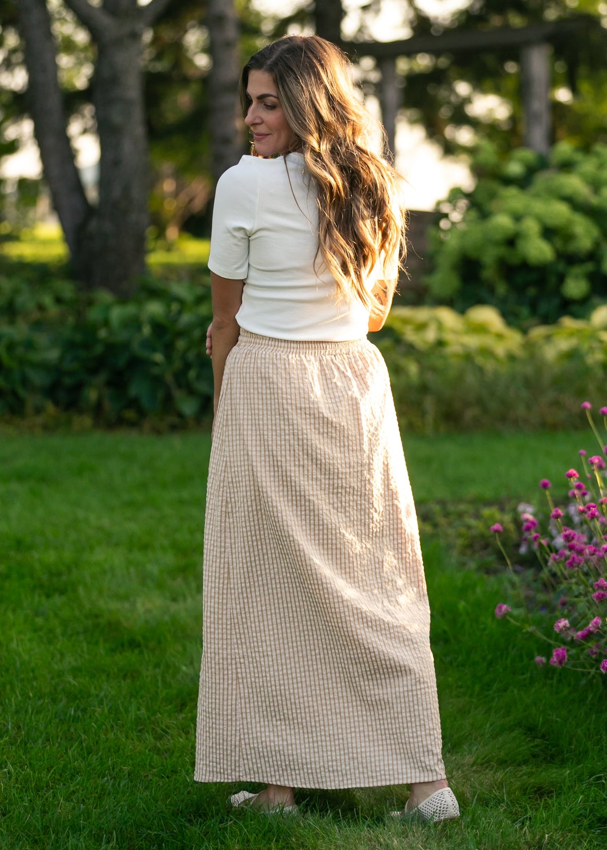 Rayne Modern Gingham Maxi Skirt